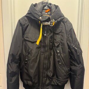 Parajumper GOBI Hooded Bomber Jacket Large Black